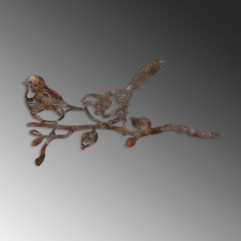 Hand-Painted Decorative Garden Object, 19.7 x 10.2 inches | 100% Metal, Thickness: 0.06 inches | Brown Finish, No Assembly Required | Unique Design Enhances Outdoor Spaces, Durable and Stylish Accent Piece