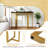 Console Table 42'' Modern Faux Marble Entryway Table w/ Geometric Metal Frame Black-58444556