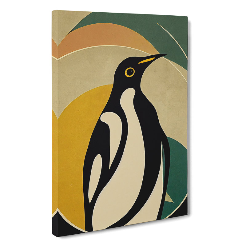 Modern Abstract Penguin No.5 - Wrapped Canvas, 60cm H x 40cm W x 3cm D