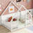 House-Shaped Floor Bed With Fence, Guardrails-1607430048-1607430050