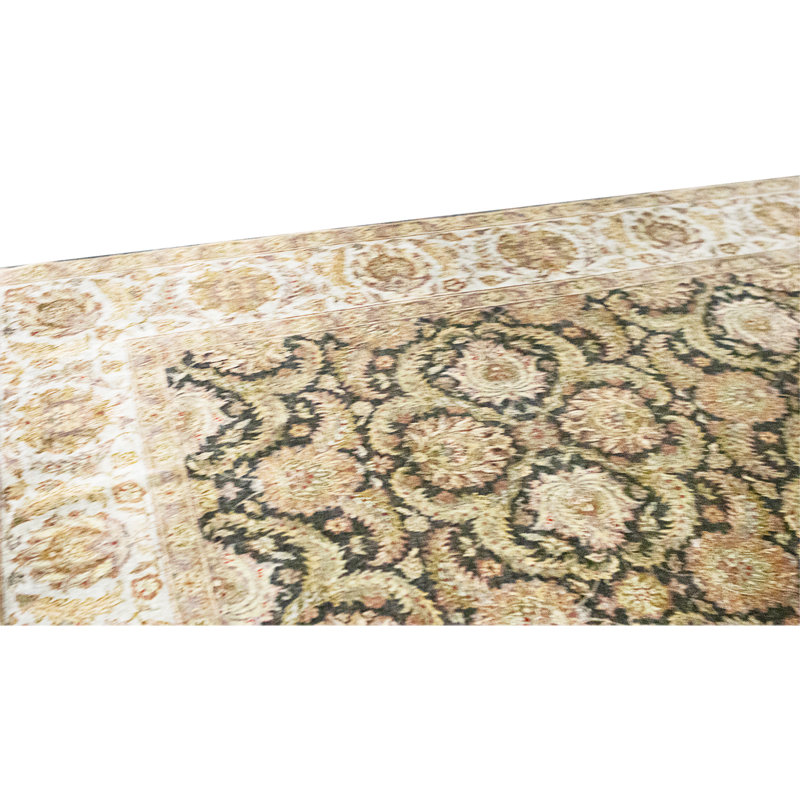 High-Quality Hand-Knotted Black And Grey Area Rug
