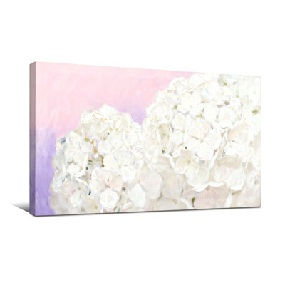 Plants &Flowers White Flowers On Pastel Background