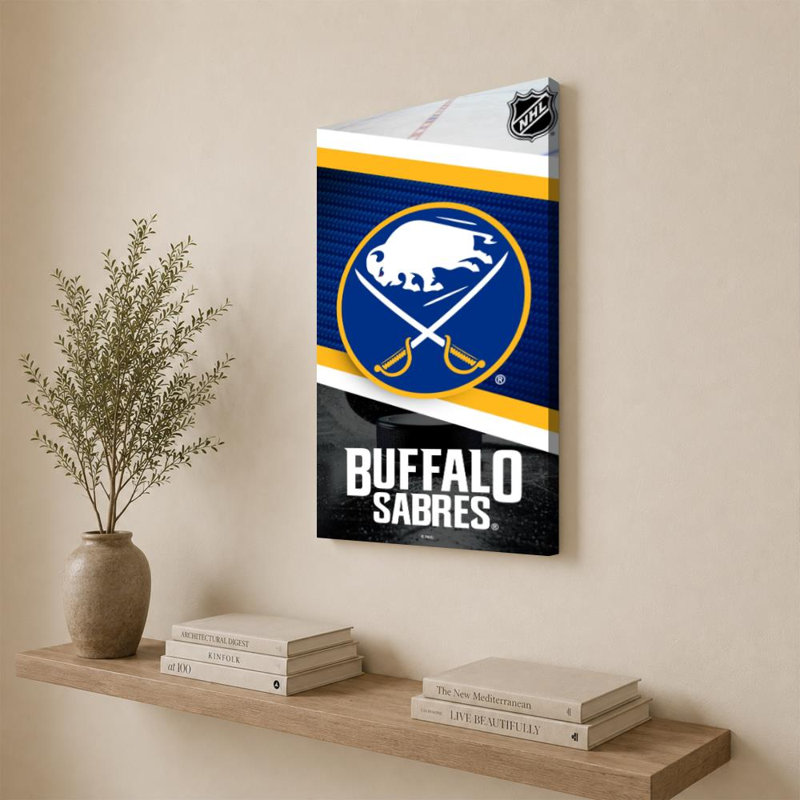 Décoration murale des Sabres de Buffalo (NHL), H 36 po x l 24 po, Toile tendue, Ne s’applique pas