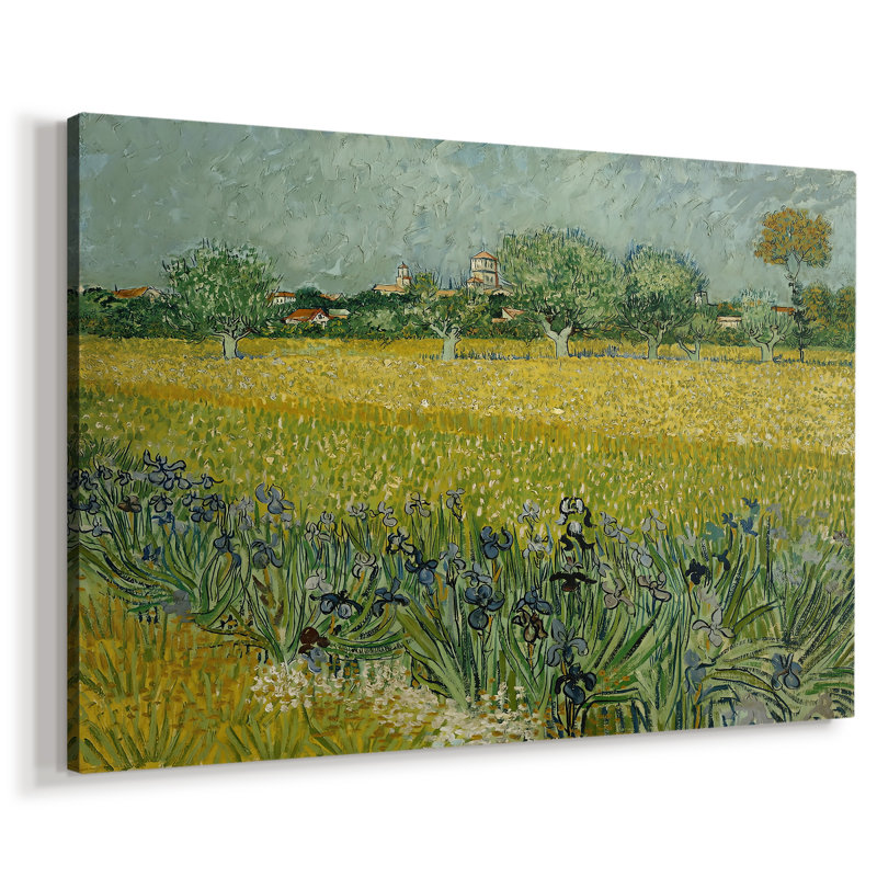 Vue d'Arles avec des iris au premier plan-Vincent van Gogh-Toile tendue avec châssis-1888, 32 x 48