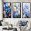 «Blue Hydrangea Garden Enchantment», 3 pièces sur toile-897966000-897965967