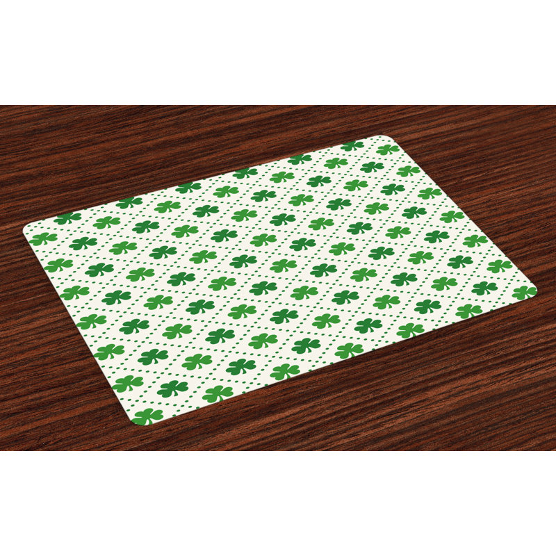 Aguiar Irish 4 Leaf Shamrock Placemat
