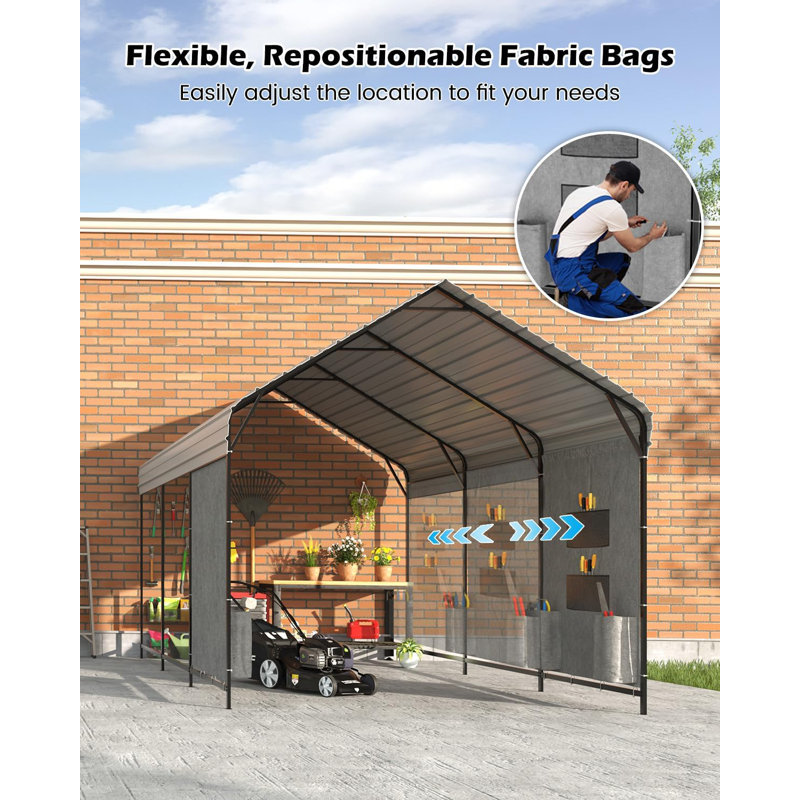 10x15ft Heavy Duty Metal Carport
