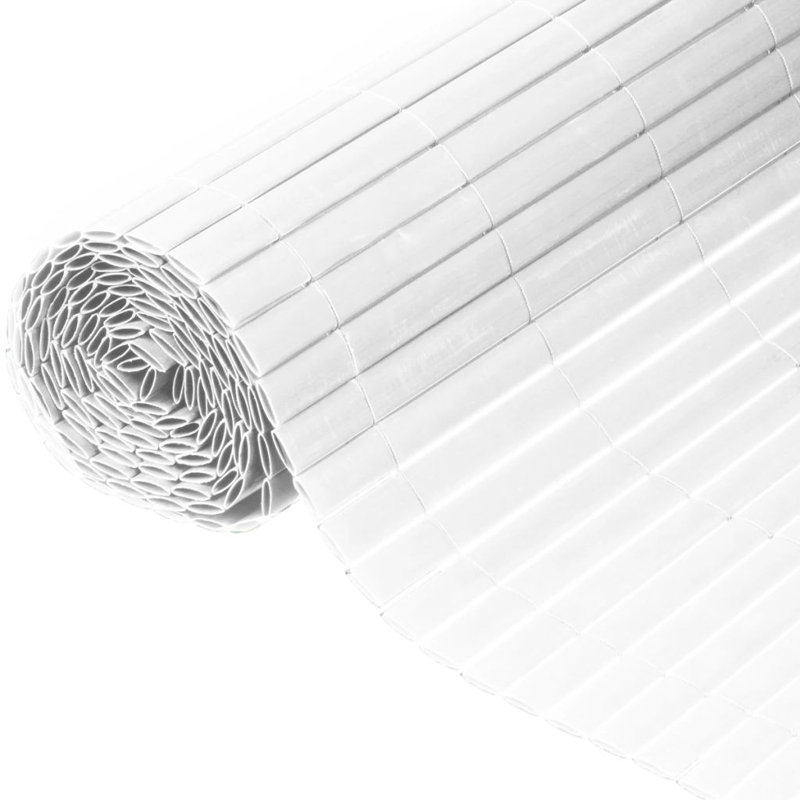 Nature Double Sided Garden Screen PVC 1 x 3m White