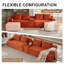 Corduroy U-Shaped Sectional Symmetrical-1471442595