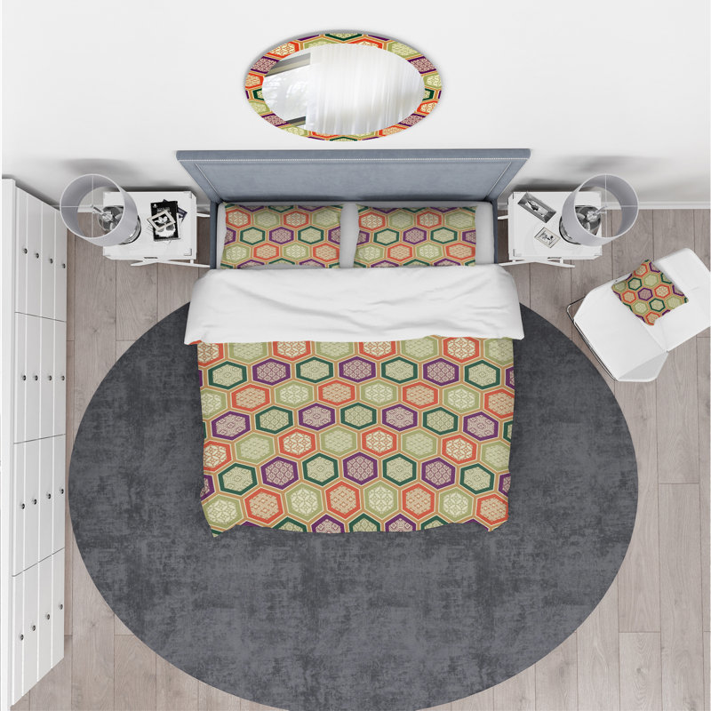Ensemble de housse de couette moderne et contemporaine, Housse de couette très grand + 2 taies décoratives