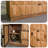 Retro Burlywood Solid Wood Sideboard