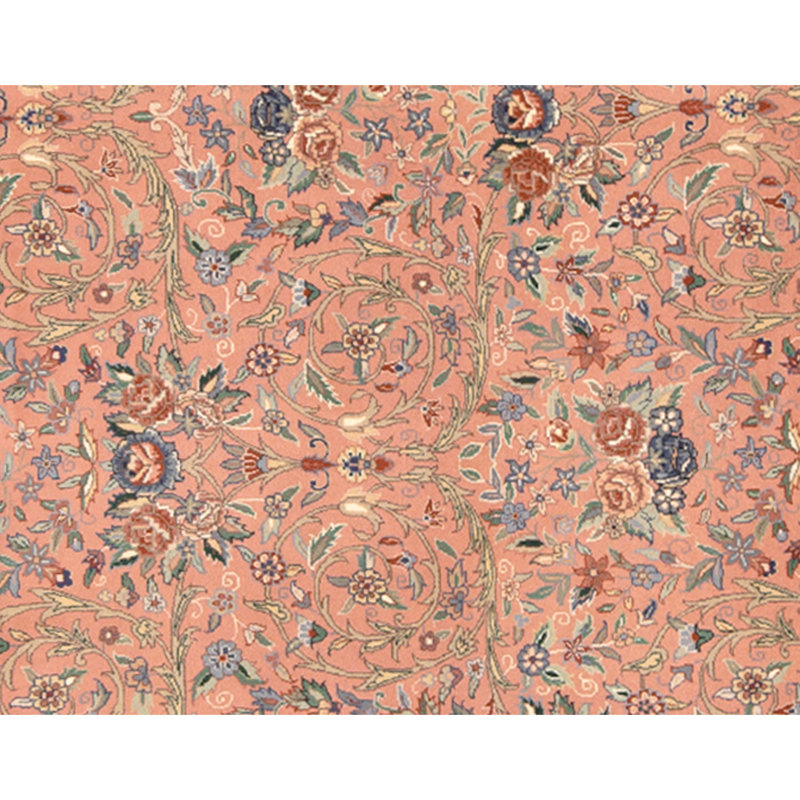 High-Quality Hand-Knotted Rose And Green Area Rug