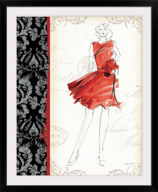 « french couture i » par avery tillmon, impression, H 24 po x l 19 po x P 1,5 po, Toile