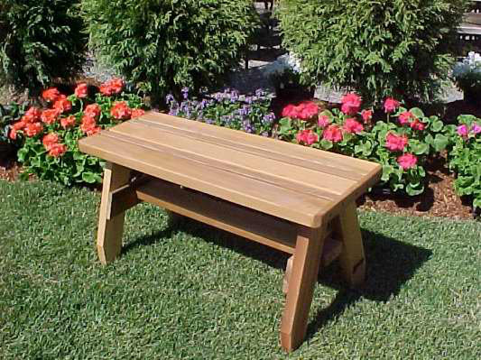 Callao Cedar Outdoor Bench, Cedar Stain