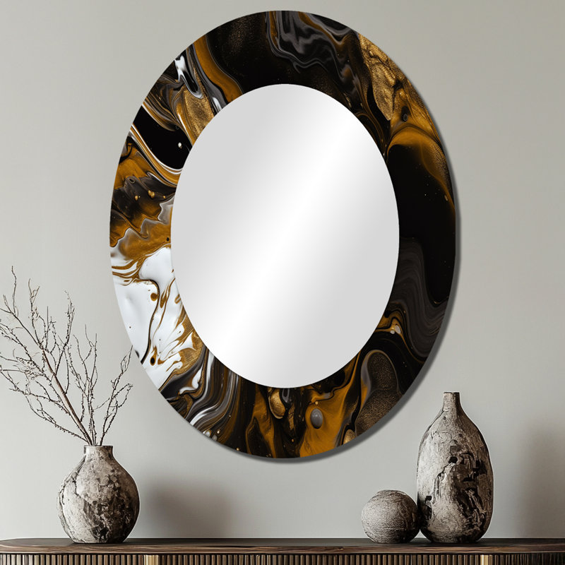 Miroir mural doré doré marbré Dreamscape III, 40 po x 30 po