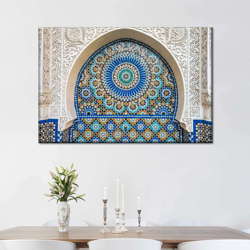Moroccan Tile Canvas Print, 8" H x 12" W x 1" D