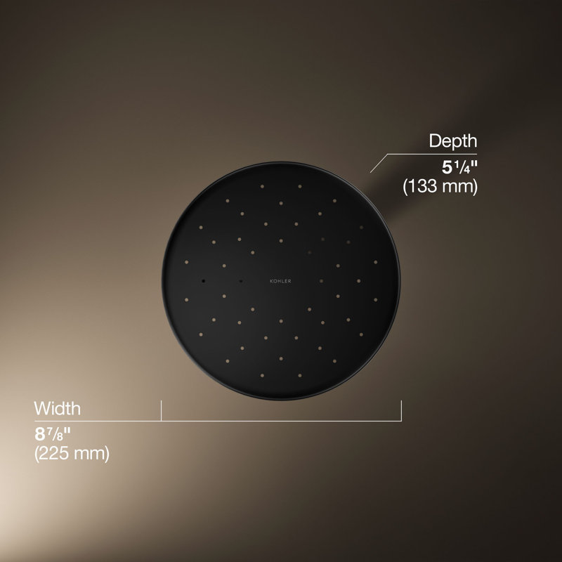 Flood Adjustable Shower Head, Matte Black