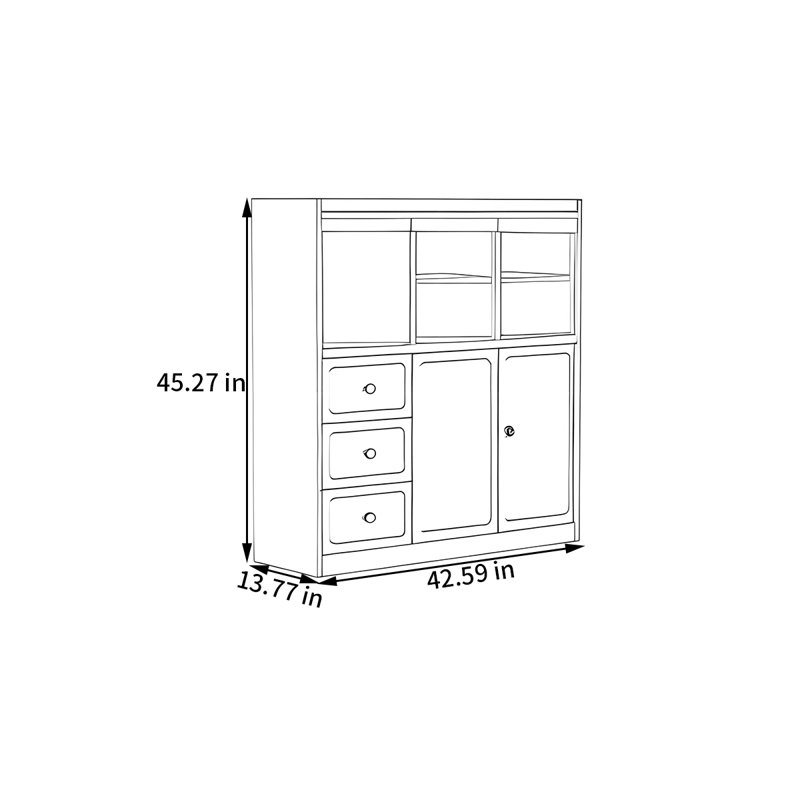 Babin, H 45,27 po x l 42,59 po x P 13,77 po