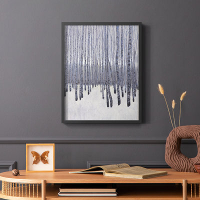 «Bare Trees in Winter I», reproduction encadrée - bois massif
