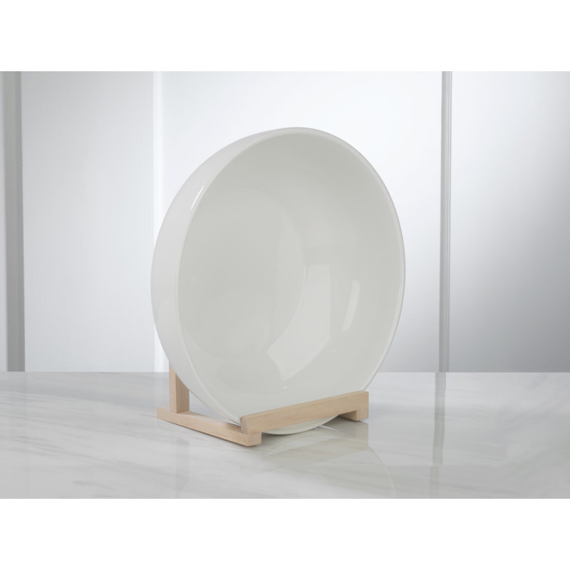 Grand plateau en bois et bol, Grand