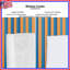 Rideaux de fenêtre orange à rayures bleues et transparentes - 1 panneau-152011544-152011546