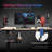 Modular Headphone And Controller Holder For Game, Clamp-On Pegboard, Rotatable Controller Stand With Cable Hooks, 3Pcs Pegboard, Red