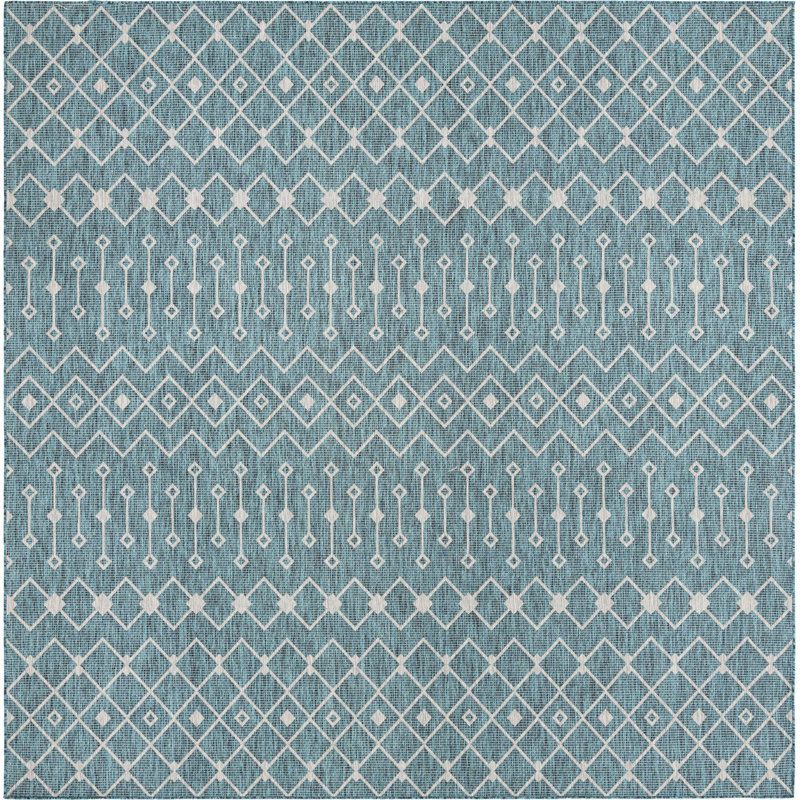 Tapis d'extérieur couleur vert pâle, Carré 10 pi 8 po