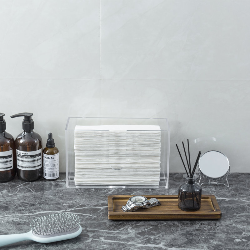 Acrylic and Wood Wall Paper Towel Holder