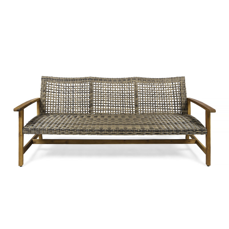 3 Seater With Seat And Wood Base Structure Attractive 3 Gorgeous, Natural/Gray