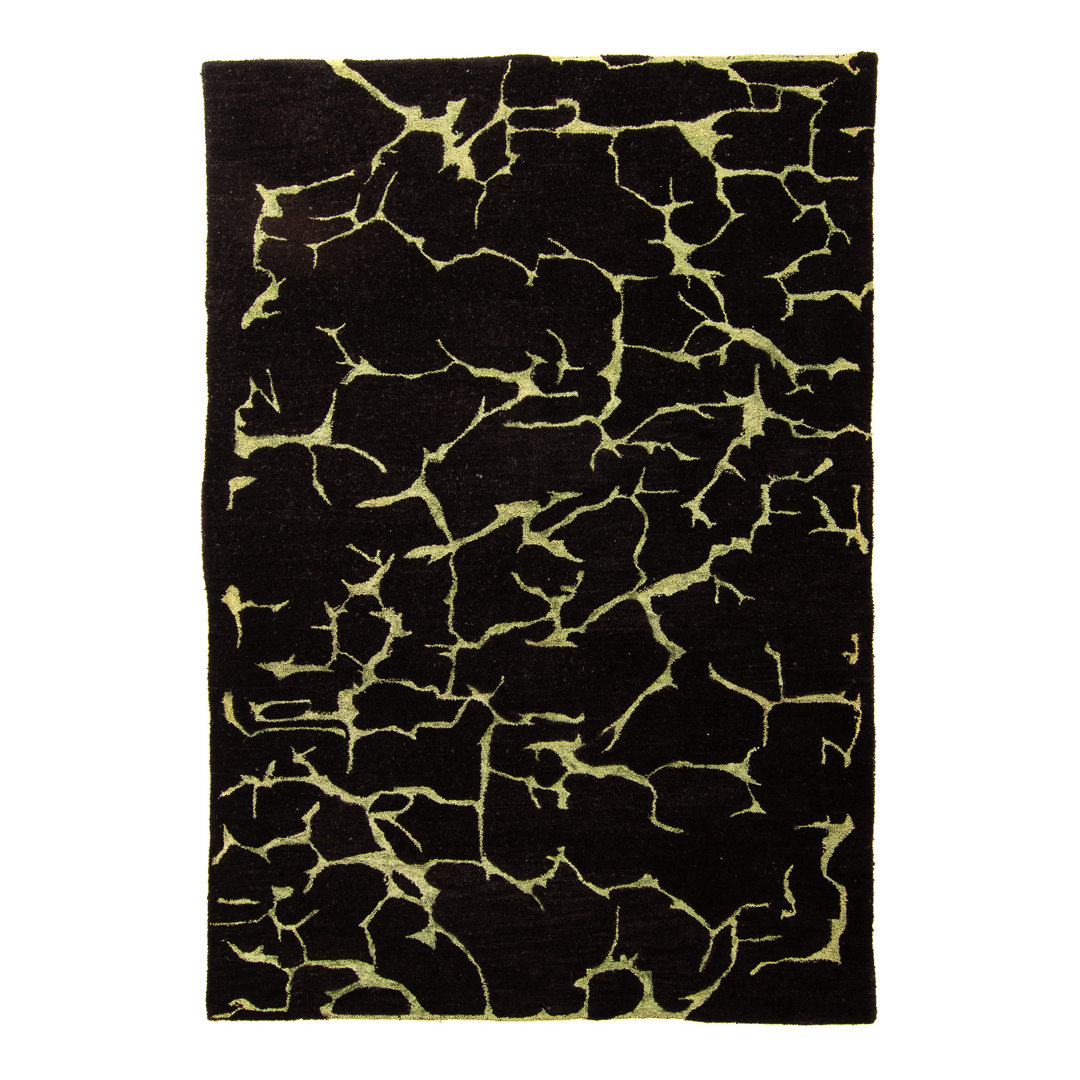 One-of-a-Kind Agustn Hand-Knotted 147 x 240cm Wool Area Rug in Black