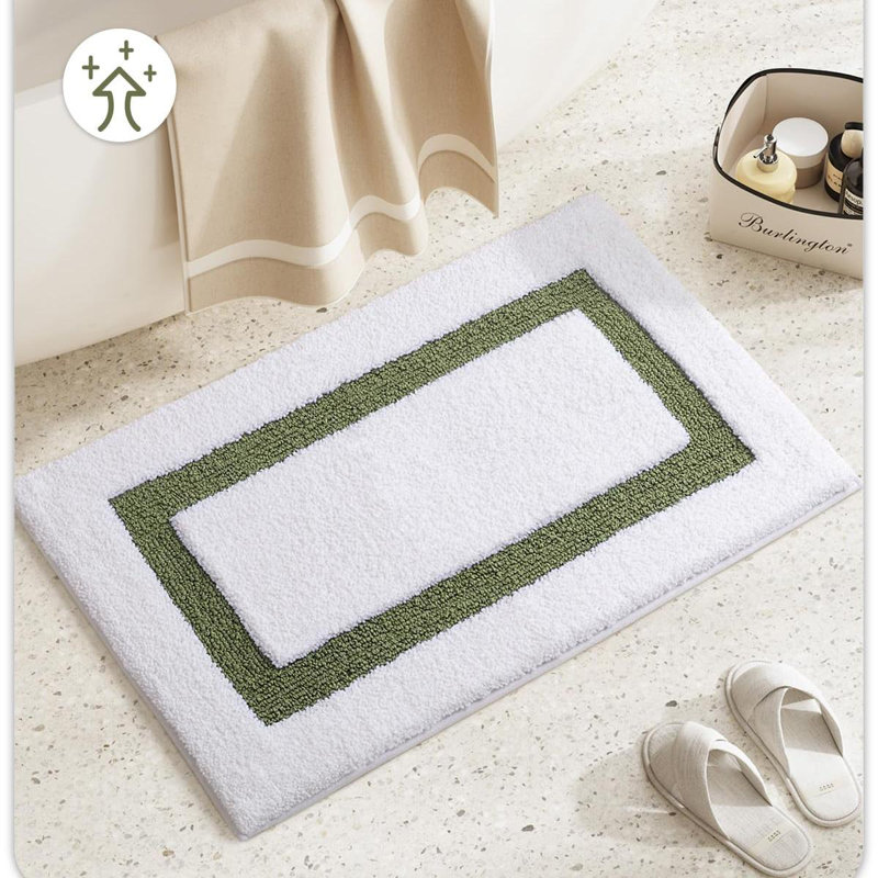 Tapis de bain avec envers antidérapant, 24" L x 16" W, Green
