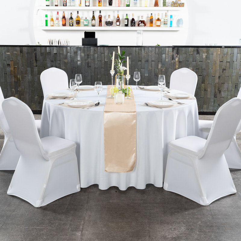 Chemin de table de 12 pi x 108 po Tek, Crème, 1