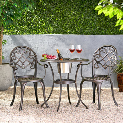 Chestnut Street 3-Piece Outdoor Bistro Set by Alcott Hill