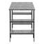 Bureau d'ordinateur, bureau personnel, ordinateur portable, tablettes de rangement, L 48 po, travail, stratifié gris, métal noir, contemporain