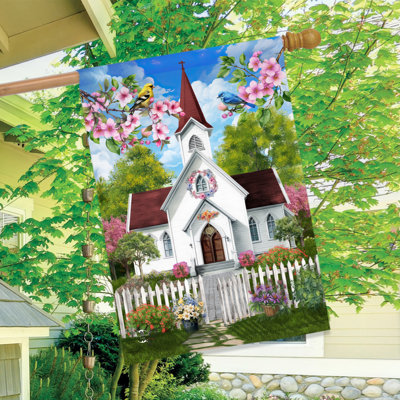 Church In Spring House Flag
