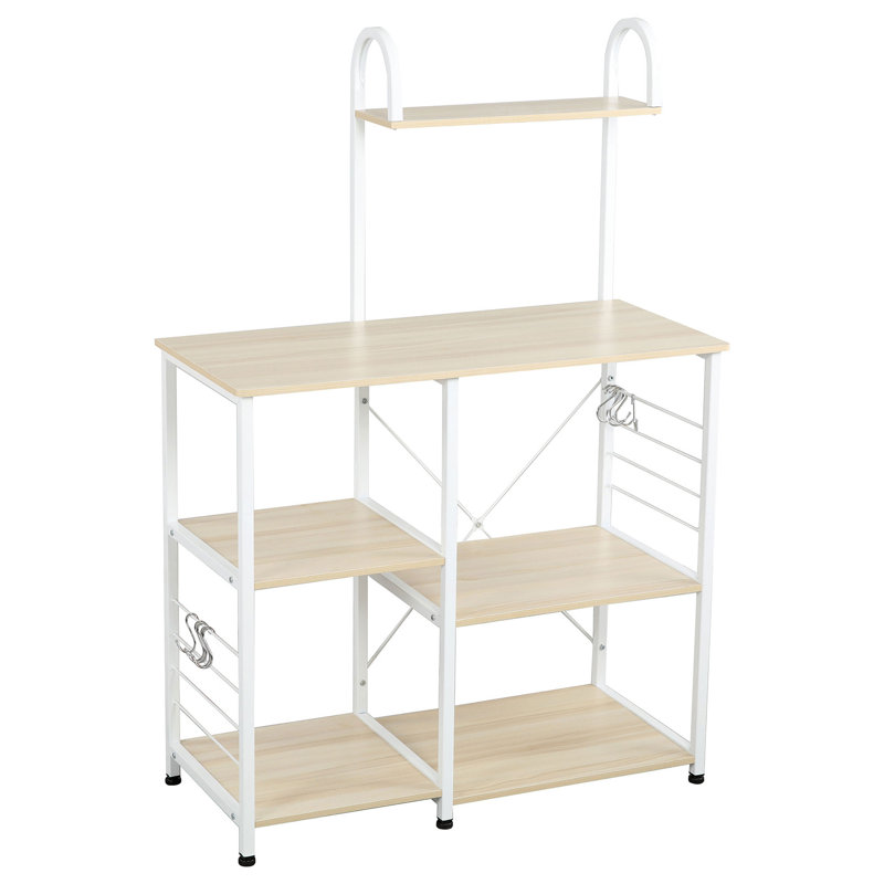 35.43'' Steel Standard Baker's Rack with Microwave Compatibility, Natural