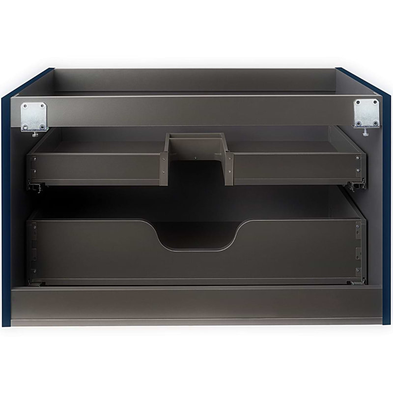 Alma 36.25" Wall Mounted Single Bathroom Vanity with Top, Blue