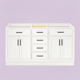 60" Double Bathroom Vanity Base Only