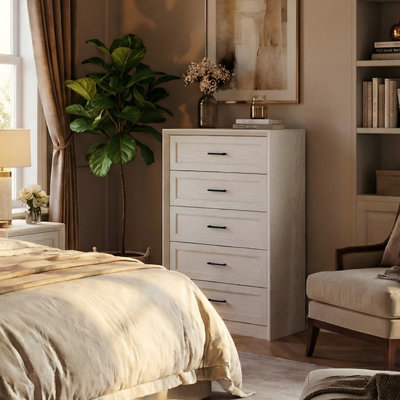 Commode 5 tiroirs 46,5 po de hauteur