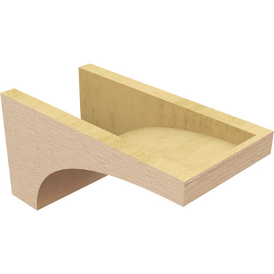 7"W x 14"D x 7"H Huntington Rough Cedar Woodgrain TimberThane Corbel, Primed Tan