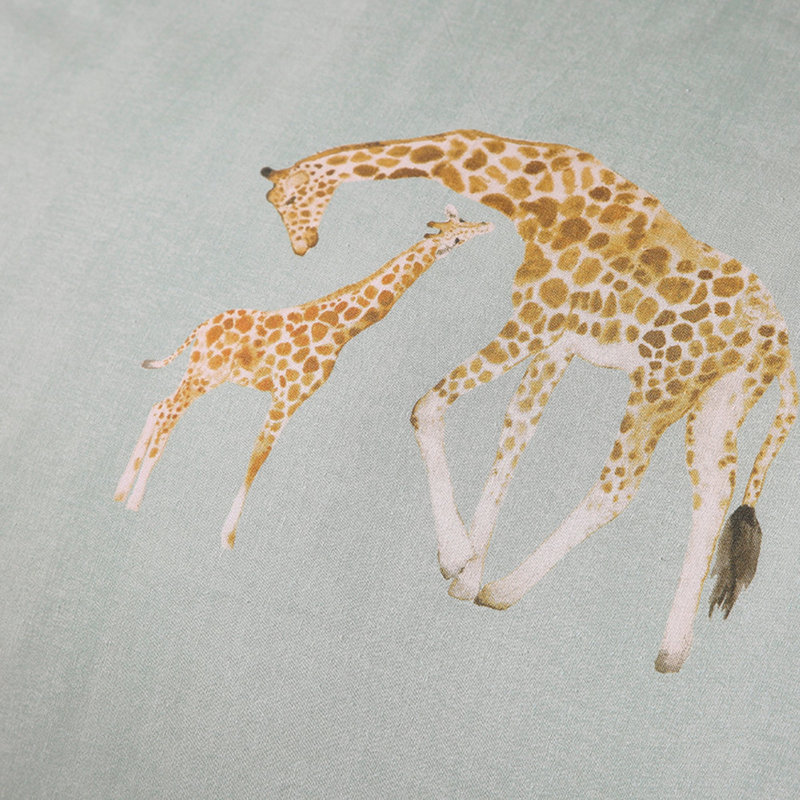 Milo Giraffe Animal Print Duvet Cover Set with Pillowcases, Single - 1 Standard Pillowcase