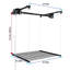 Support de rangement pour garage suspendu 4 pi x 4 pi pour plafonds hauts de 10 à 12 pi, fabrication entièrement en acier d'une capacité de 250 lb avec verrou de sécurité (installation requise, organisateur de garage robuste)