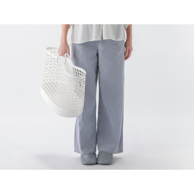 Panier en plastique biosourcé Like-it, gris, taille moyenne, pour le rangement, les pique-niques et l'épicerie, ensemble de 3