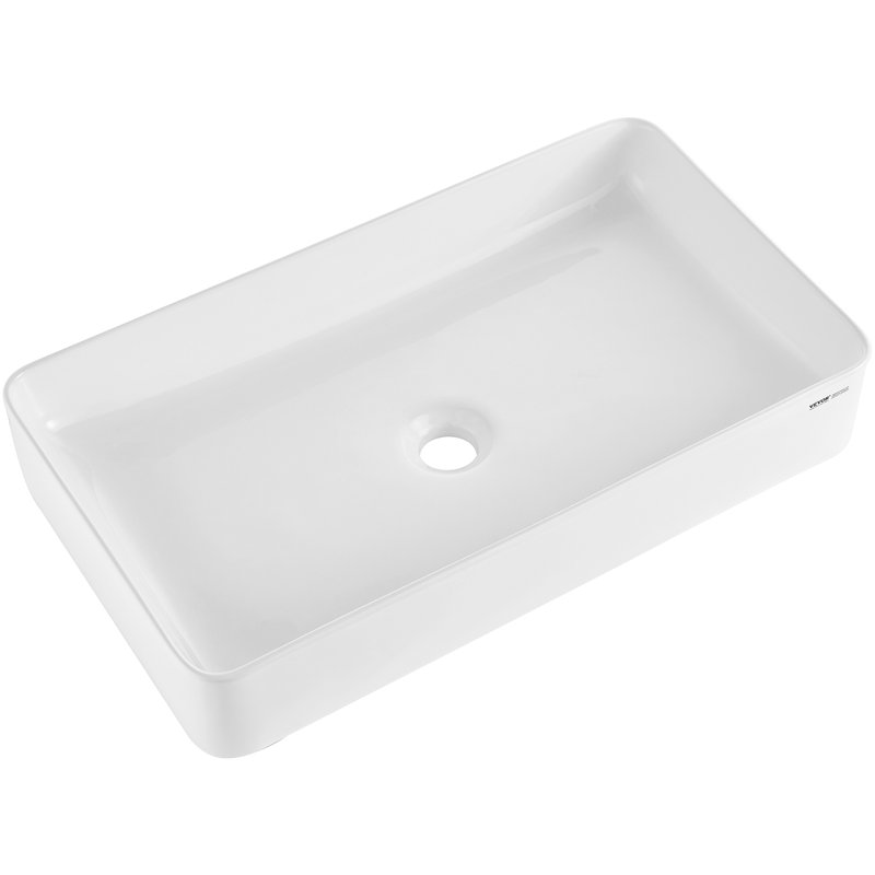VEVOR 68.6mm L x 43.2mm W White Ceramic Sink