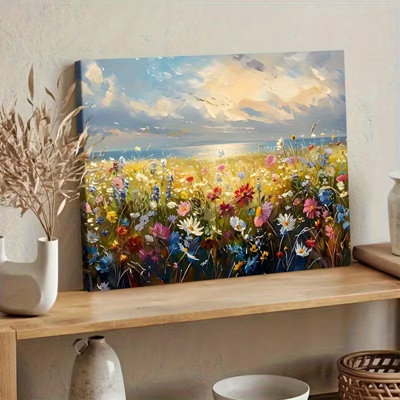 Peinture sur toile cadre champêtre