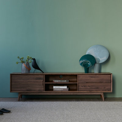 Crédence de rangement en bois massif 78,7 po Modern