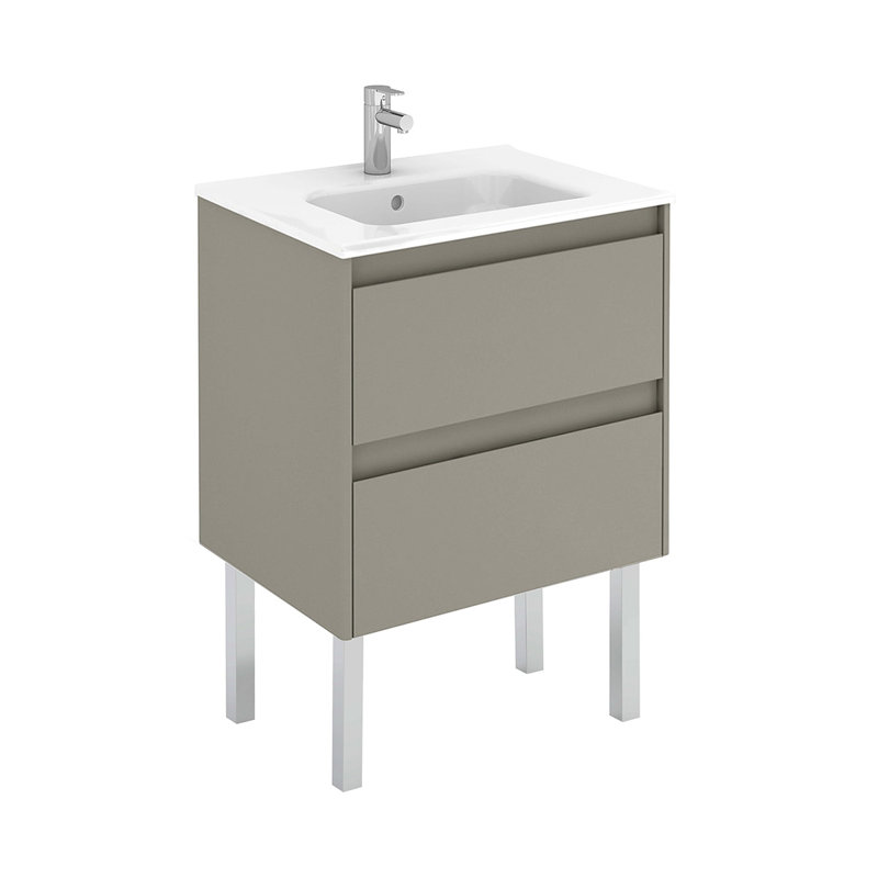 Ensemble de meuble-lavabo simple 24 po Durazo, Gris mat