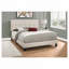 Lit plateforme en tissu d'ameublement