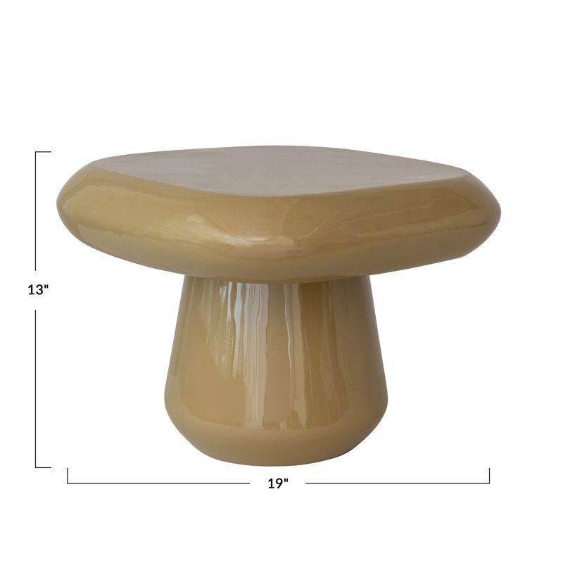 Enameled Metal Square Table