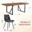 Ensemble de table de salle à manger en bois 87 po avec chaise rembourrée en cuir PU-115951175-116180687